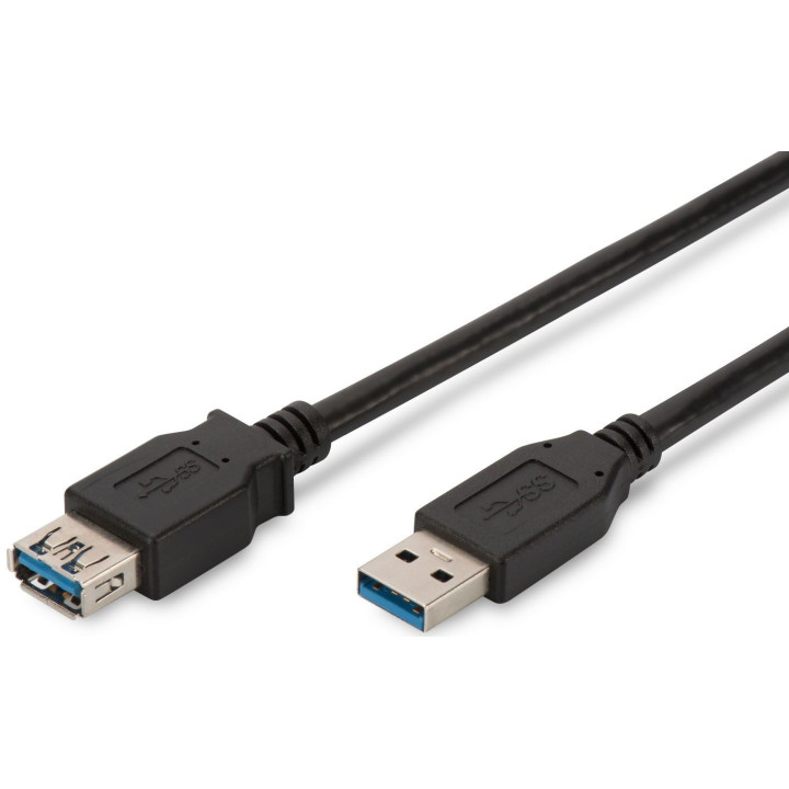Cabo USB 3.0 Ewent Tipo A Macho p/ Tipo A Fêmea 3 M Preto