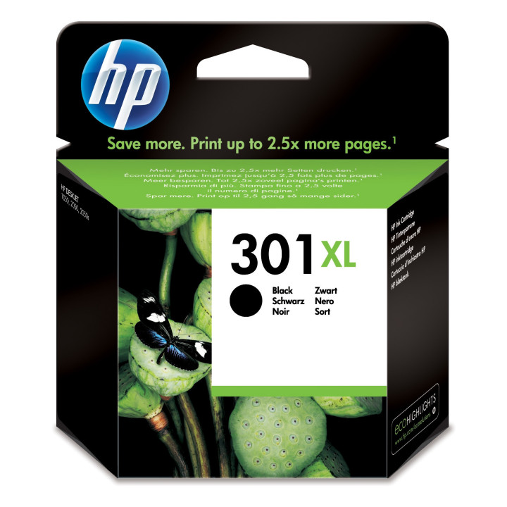 HP Tinteiro Original 301XL Preto de elevado rendimento