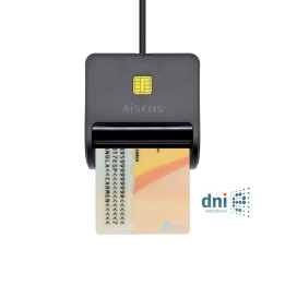 AISENS ASCR-SN01-BK leitor de controlo de acesso Leitor de controlo de acesso USB Preto