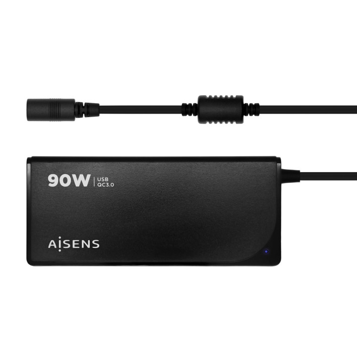 AISENS ASLC-90WAUTO-BK adaptador e transformador Interior 90 W Preto