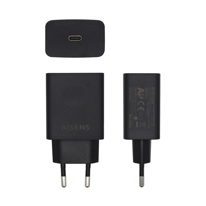 AISENS ASCH-1PD20-BK carregador de dispositivos móveis Preto Interior