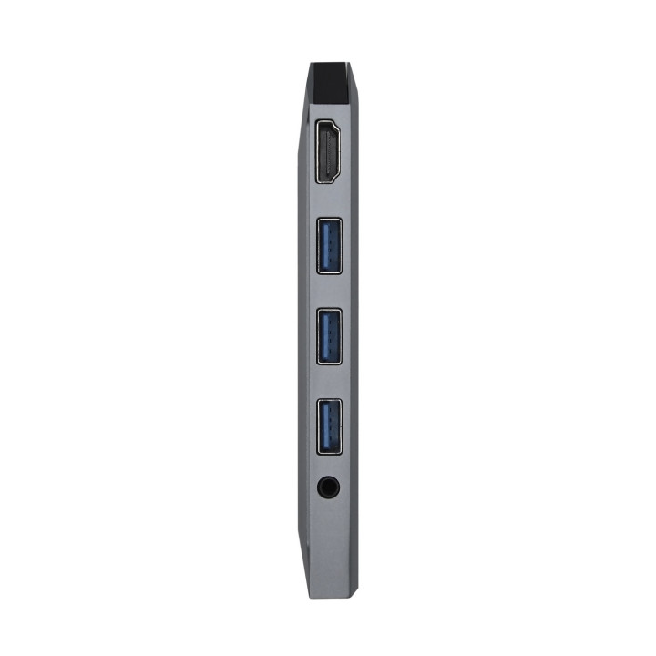 AISENS ASUC-9P001-GR base & duplicador de portas Com fios Thunderbolt 3 Cinzento