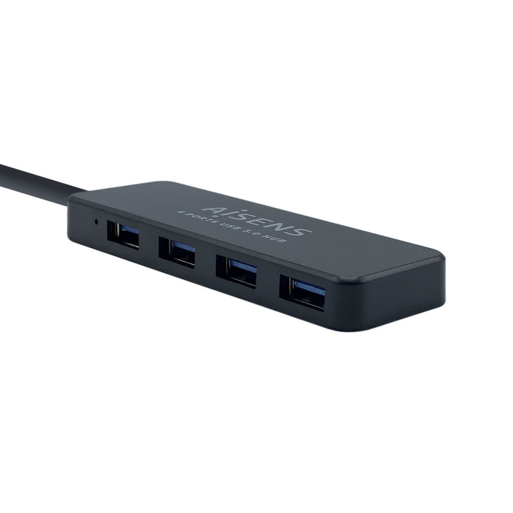 AISENS A106-0399 hub de interface USB 3.2 Gen 1 (3.1 Gen 1) Type-A 5000 Mbit s Preto