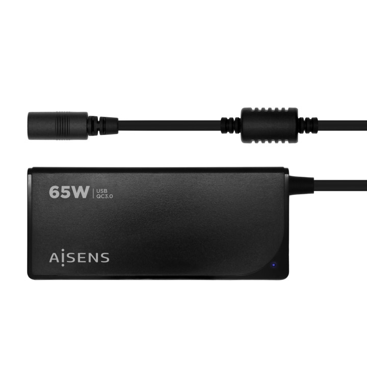 AISENS ASLC-65WAUTO-BK adaptador e transformador Interior 65 W Preto