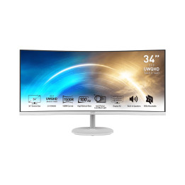 MSI Pro MP341CQW 86,4 cm (34") 3440 x 1440 pixels UltraWide Quad HD Branco