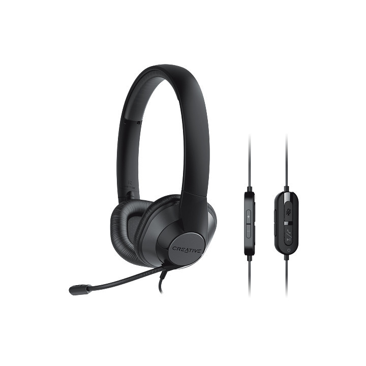 Creative Labs HS-720 V2 Auscultadores Com fios Fita de cabeça Escritório Call center Preto