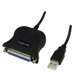 LogiLink UA0054A cabo paralelo 1,8 m Preto