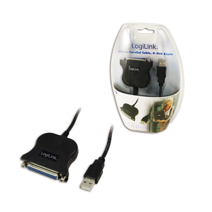LogiLink UA0054A cabo paralelo 1,8 m Preto
