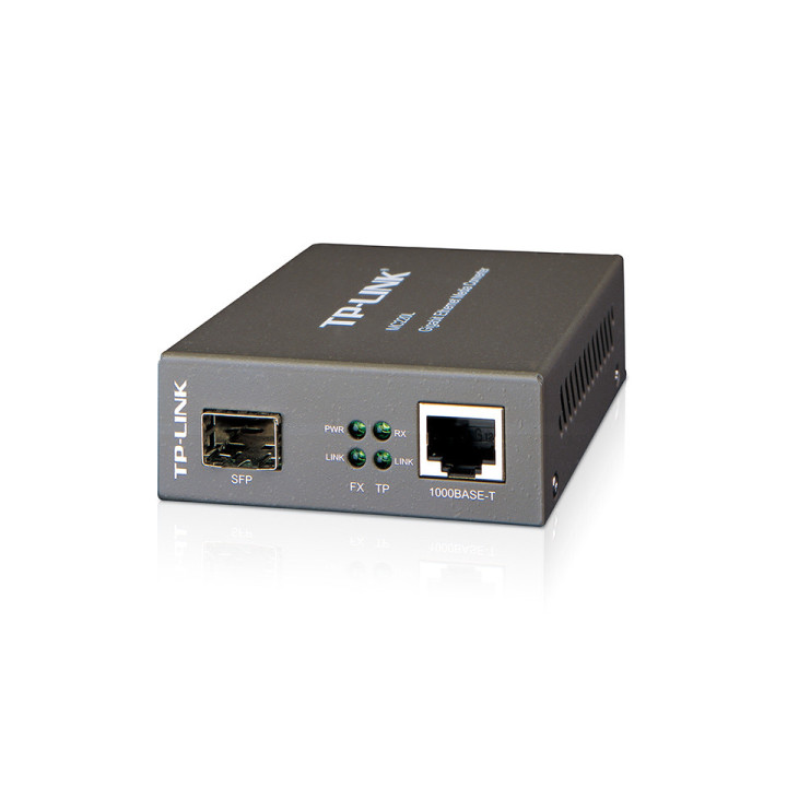 TP-Link MC220L conversor de rede de média 1000 Mbit s Multimodo, Modo único Preto