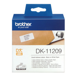 Brother DK-11209 etiquetadora Preto sobre branco