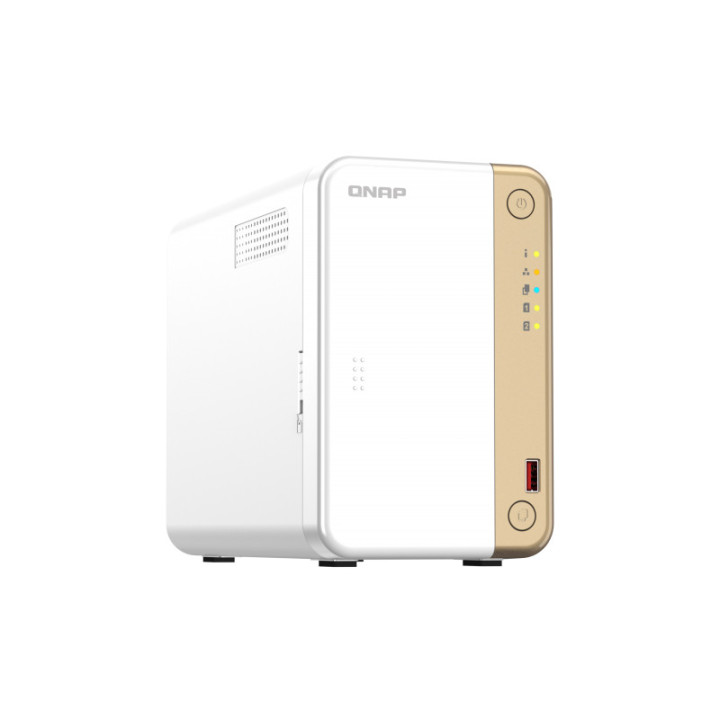 QNAP TS-262 NAS Tower Ethernet LAN Dourado, Branco N4505