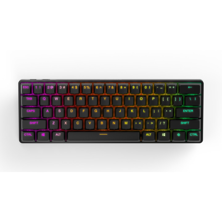 Steelseries Apex Pro Mini Wireless teclado USB + RF Wireless + Bluetooth QWERTY Inglês (Estados Unidos) Preto