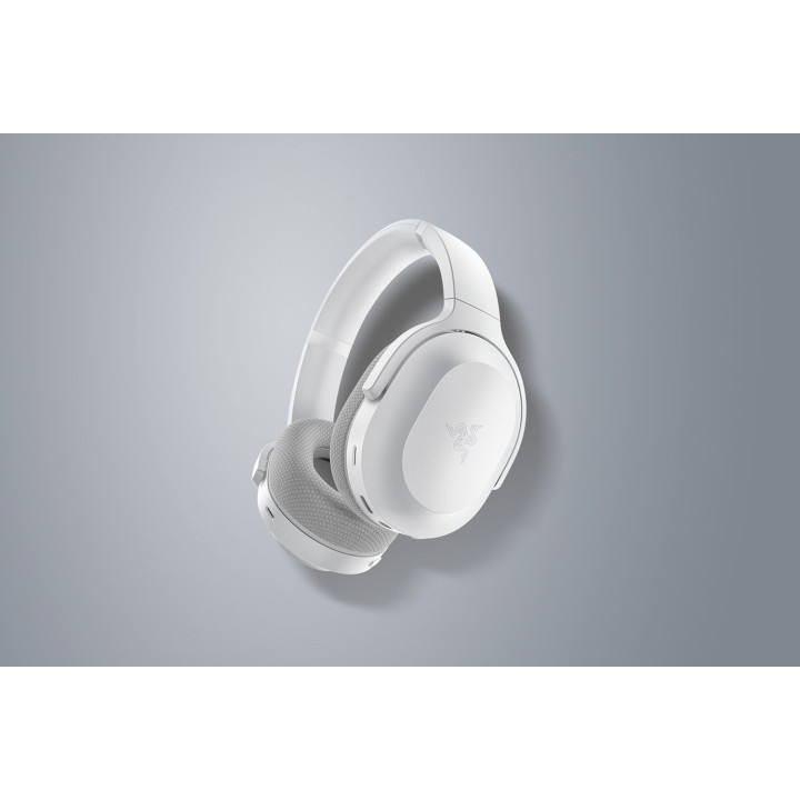 Razer RZ04-03790200-R3M1 auscultador Auscultadores Sem fios Fita de cabeça Jogos USB Type-C Bluetooth Cinzento, Branco