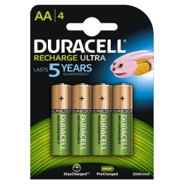 Duracell 4xAA 2400mAh Bateria recarregável AA