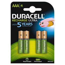 Duracell StayCharged AAA (4pcs) Bateria recarregável Hidreto metálico de níquel