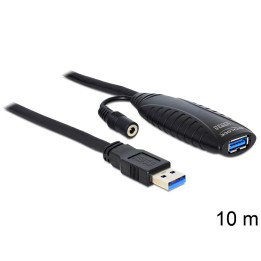 DeLOCK USB3.0-A - USB3.0-A, 10m cabo USB USB 3.2 Gen 1 (3.1 Gen 1) USB A Preto