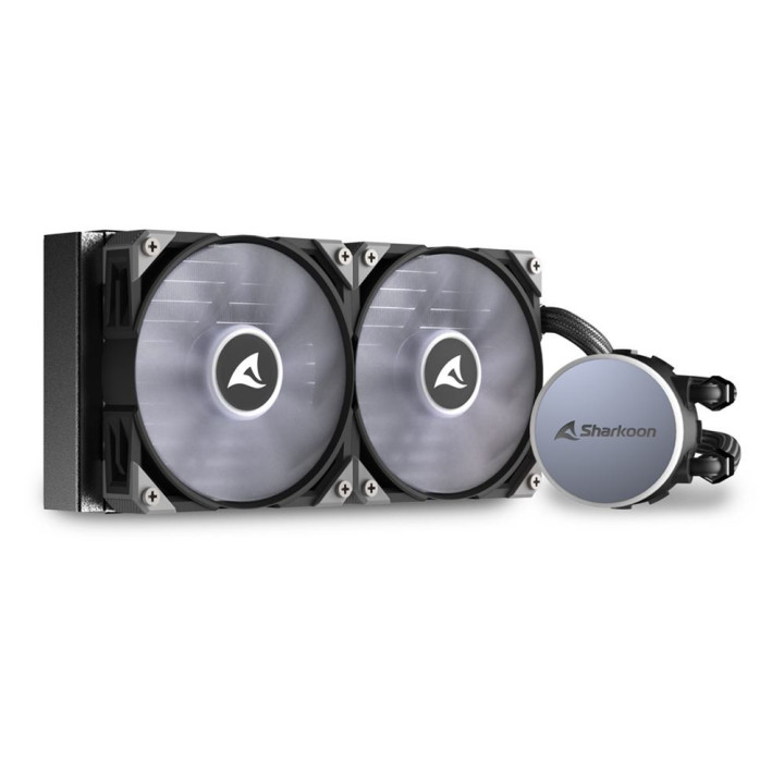 Sharkoon S70 rgb Caixa de computador, Processador Refrigerador líquido all-in-one 12 cm Preto 1 unidade(s)