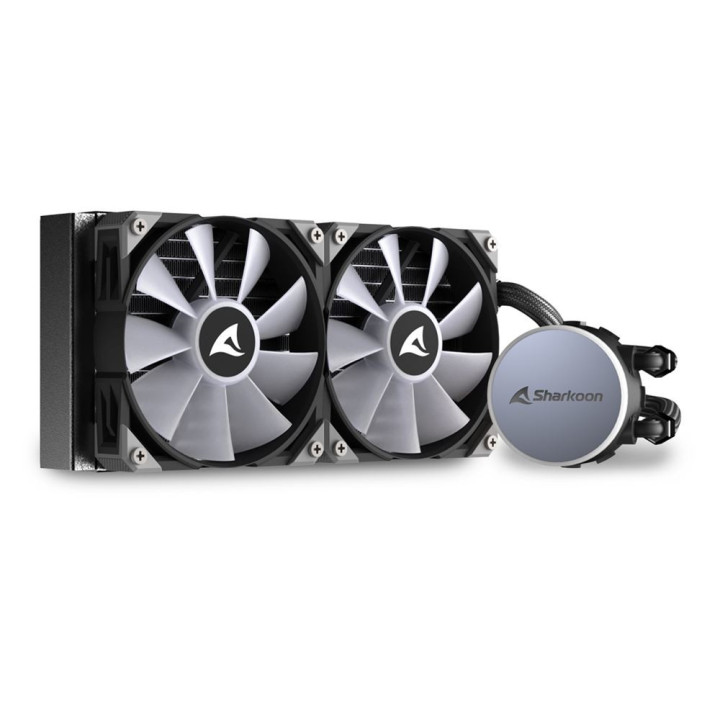 Sharkoon S70 rgb Caixa de computador, Processador Refrigerador líquido all-in-one 12 cm Preto 1 unidade(s)