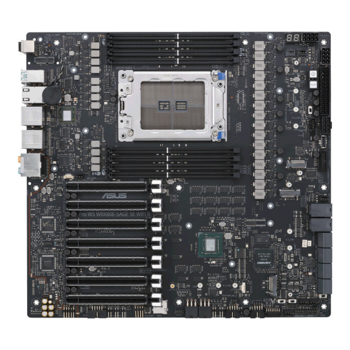 ASUS Pro WS WRX80E-SAGE SE WIFI II AMD WRX80 Ranhura sWRX8 ATX extensível