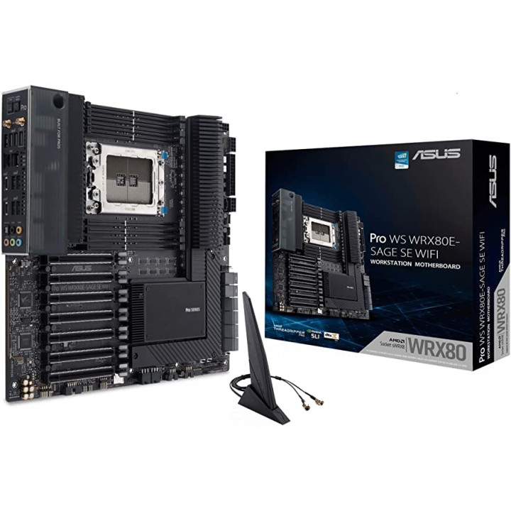ASUS Pro WS WRX80E-SAGE SE WIFI II AMD WRX80 Ranhura sWRX8 ATX extensível