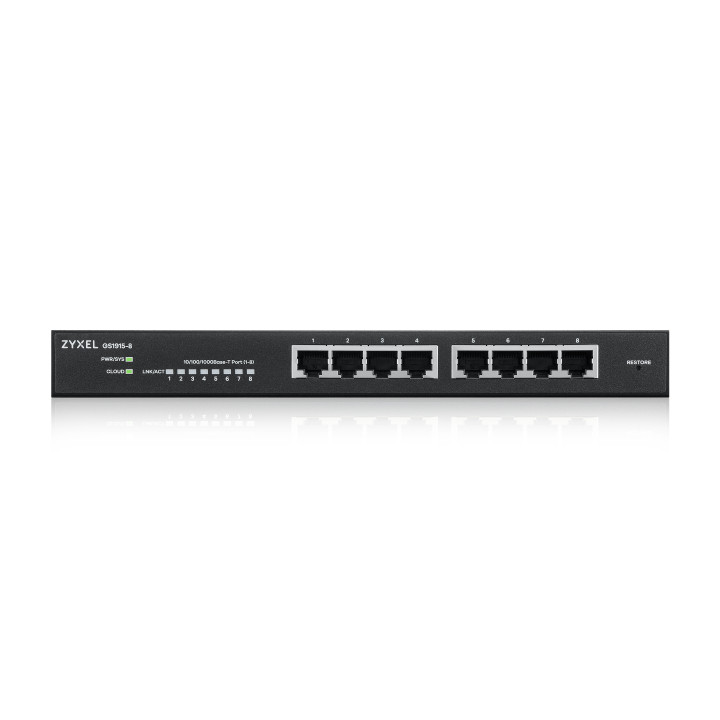 Zyxel GS1915-8 Gerido L2 Gigabit Ethernet (10 100 1000) Preto