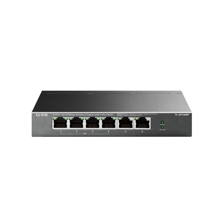TP-Link TL-SF1006P switch de rede Não-gerido Fast Ethernet (10 100) Power over Ethernet (PoE) Preto