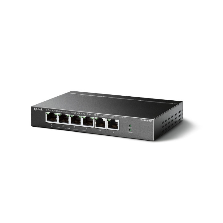TP-Link TL-SF1006P switch de rede Não-gerido Fast Ethernet (10 100) Power over Ethernet (PoE) Preto