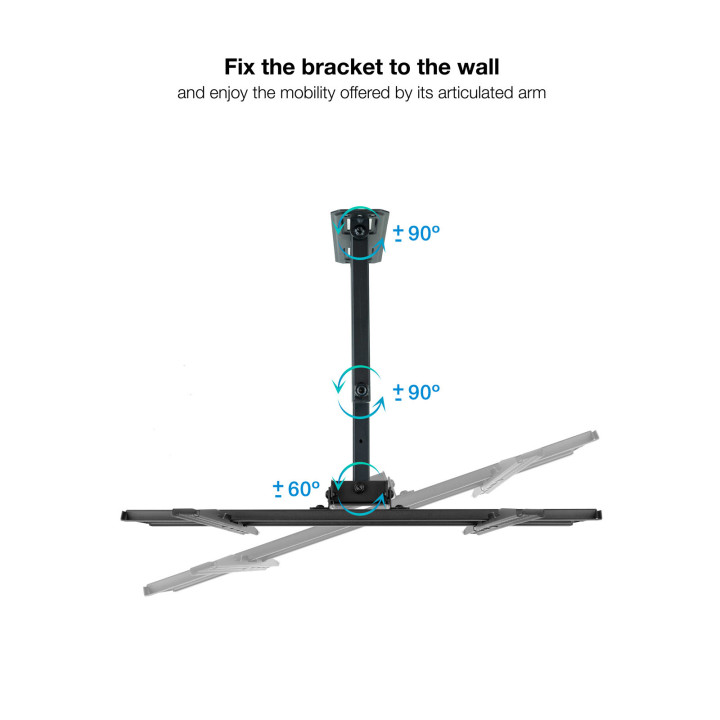 TooQ LP7843TN-B suporte para TV 139,7 cm (55") Preto