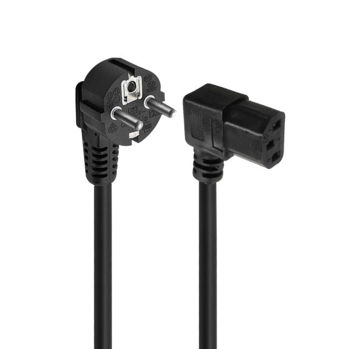 Ewent EC1910 cabo de energia Preto 1,8 m Acoplador C13 Ficha de alimentação tipo F
