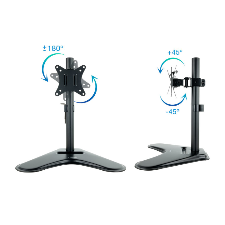 TooQ DB1701TN-B montagem e suporte para monitores 81,3 cm (32") Preto Secretária