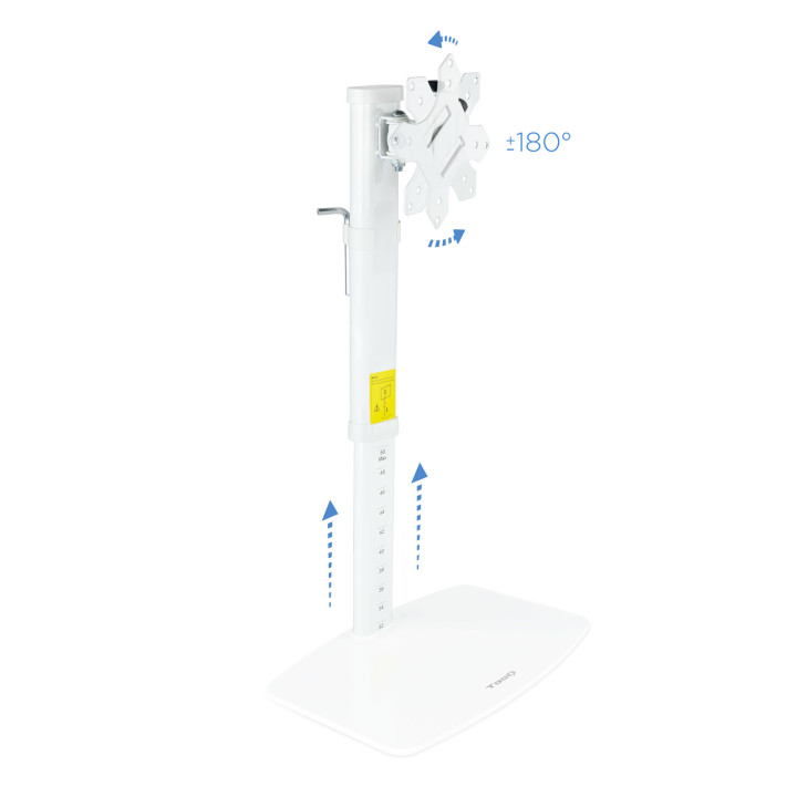 TooQ DB1127TN-W montagem e suporte para monitores 68,6 cm (27") Branco Secretária