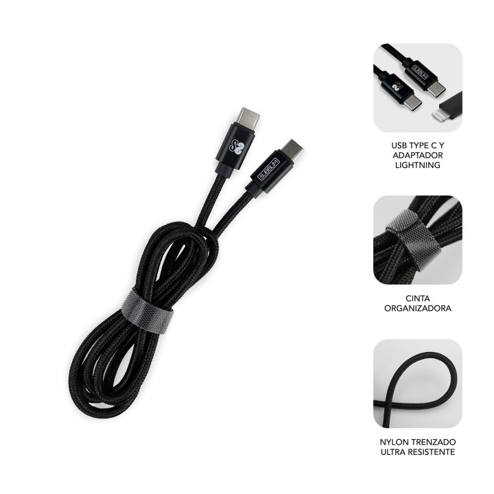 SUBBLIM SUBCHG-3WPD11 carregador de dispositivos móveis Preto, Cinzento Interior