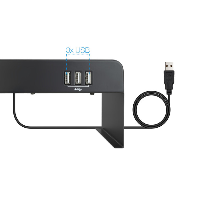 TooQ TQMR0124 montagem e suporte para monitores Preto Secretária