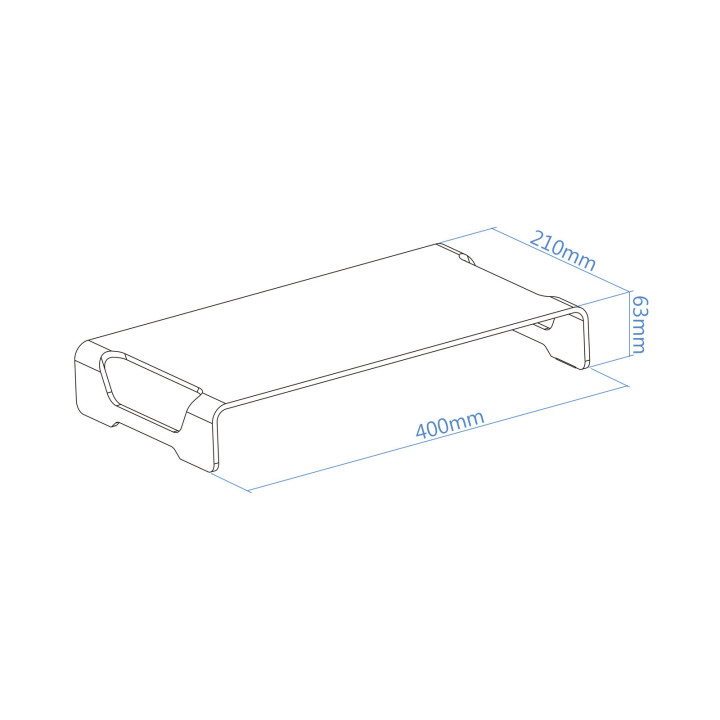 TooQ TQMR0004 montagem e suporte para monitores 33 cm (13") Prateado Secretária