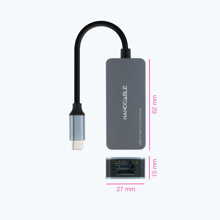 Nanocable 10.03.0410 cartão de rede Ethernet 2500 Mbit s