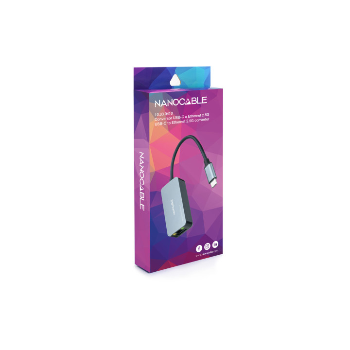 Nanocable 10.03.0410 cartão de rede Ethernet 2500 Mbit s