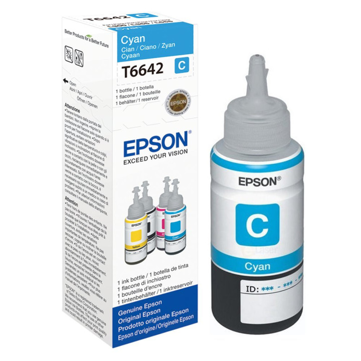 Regarga de Tinta Original Epson T6642 Ecotank Ciano