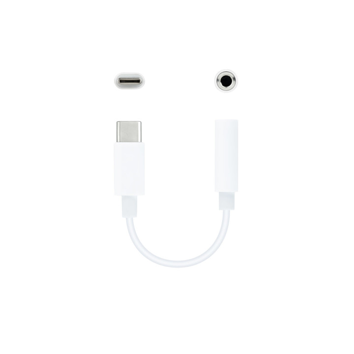 Nanocable 10.24.1205-W cabo de áudio 0,11 m 3.5mm USB Type-C Branco