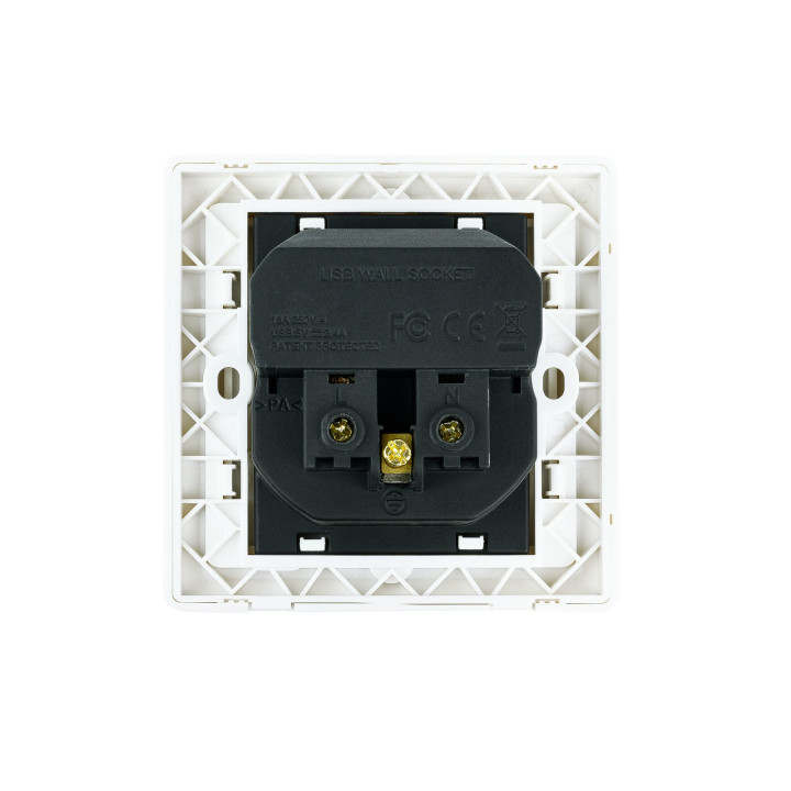 Nanocable 10.35.0010 tomada CEE 7 3 + USB Branco