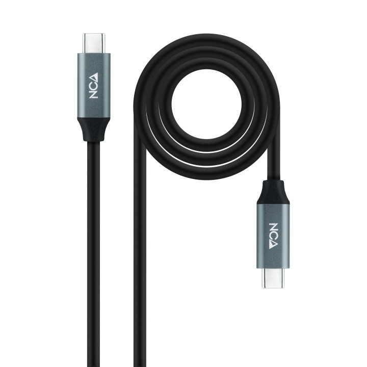 Nanocable 10.01.4301 cabo USB 1 m USB4 Gen 2x2 USB C Preto