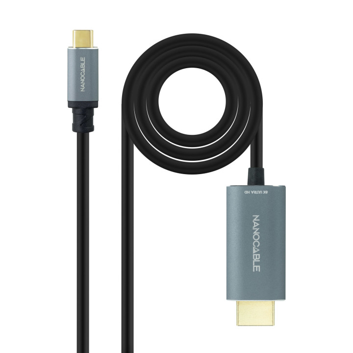 Nanocable 10.15.5162 adaptador de cabo de vídeo 1,8 m USB Type-C HDMI Type A (Standard) Preto