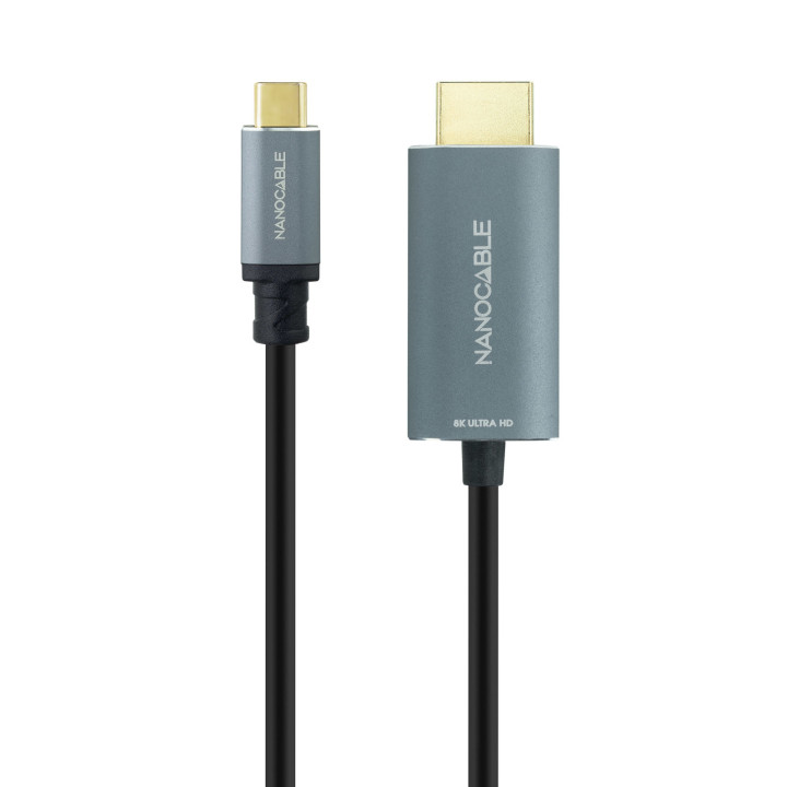 Nanocable 10.15.5162 adaptador de cabo de vídeo 1,8 m USB Type-C HDMI Type A (Standard) Preto