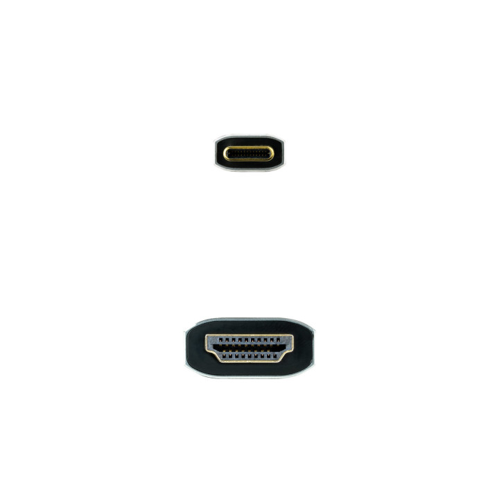 Nanocable 10.15.5162 adaptador de cabo de vídeo 1,8 m USB Type-C HDMI Type A (Standard) Preto