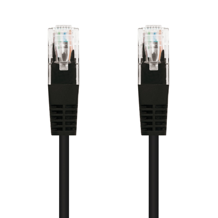 Nanocable 10.20.0100-BK cabo de rede Preto 0,5 m Cat5e U UTP (UTP)