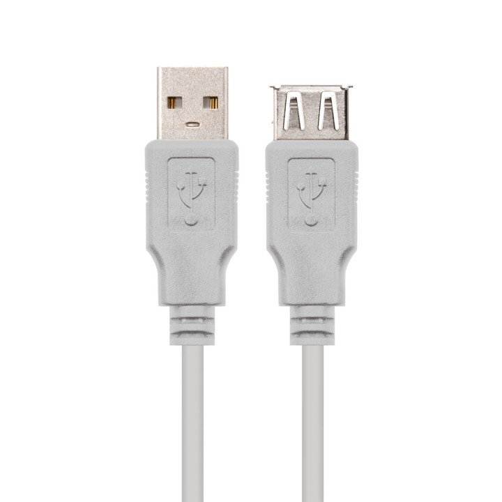 Nanocable 10.01.0202 cabo USB 1 m USB 2.0 USB A Bege