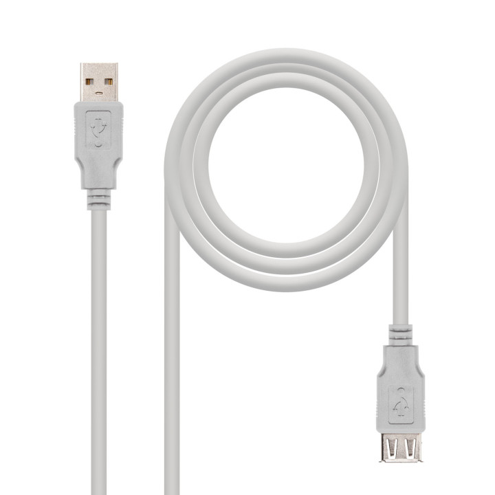 Nanocable 10.01.0204 cabo USB 3 m USB 2.0 USB A Bege