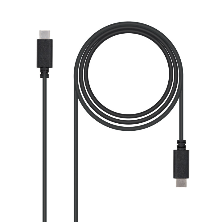 Nanocable USB 2.0, 0.5m cabo USB 0,5 m USB C Preto