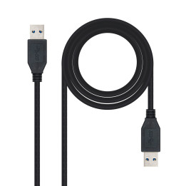 Nanocable 10.01.1001-BK cabo USB 1 m USB 3.2 Gen 1 (3.1 Gen 1) USB A Preto