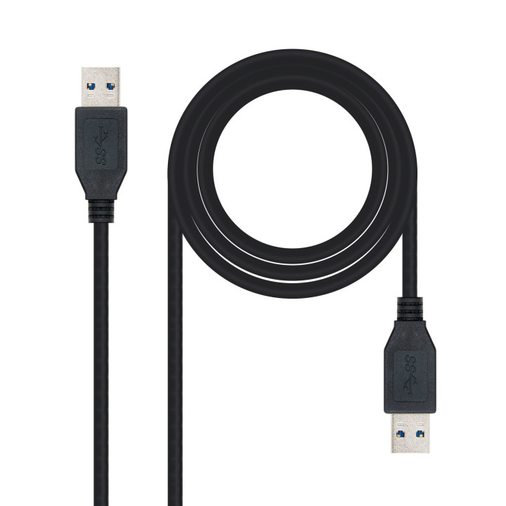 Nanocable 10.01.1001-BK cabo USB 1 m USB 3.2 Gen 1 (3.1 Gen 1) USB A Preto