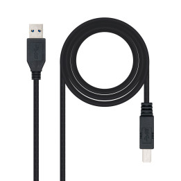 Nanocable 10.01.0802-BK cabo USB 2 m USB 3.2 Gen 1 (3.1 Gen 1) USB A USB B Preto